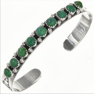 Navajo Turquoise Sterling Silver Bracelet Cuff